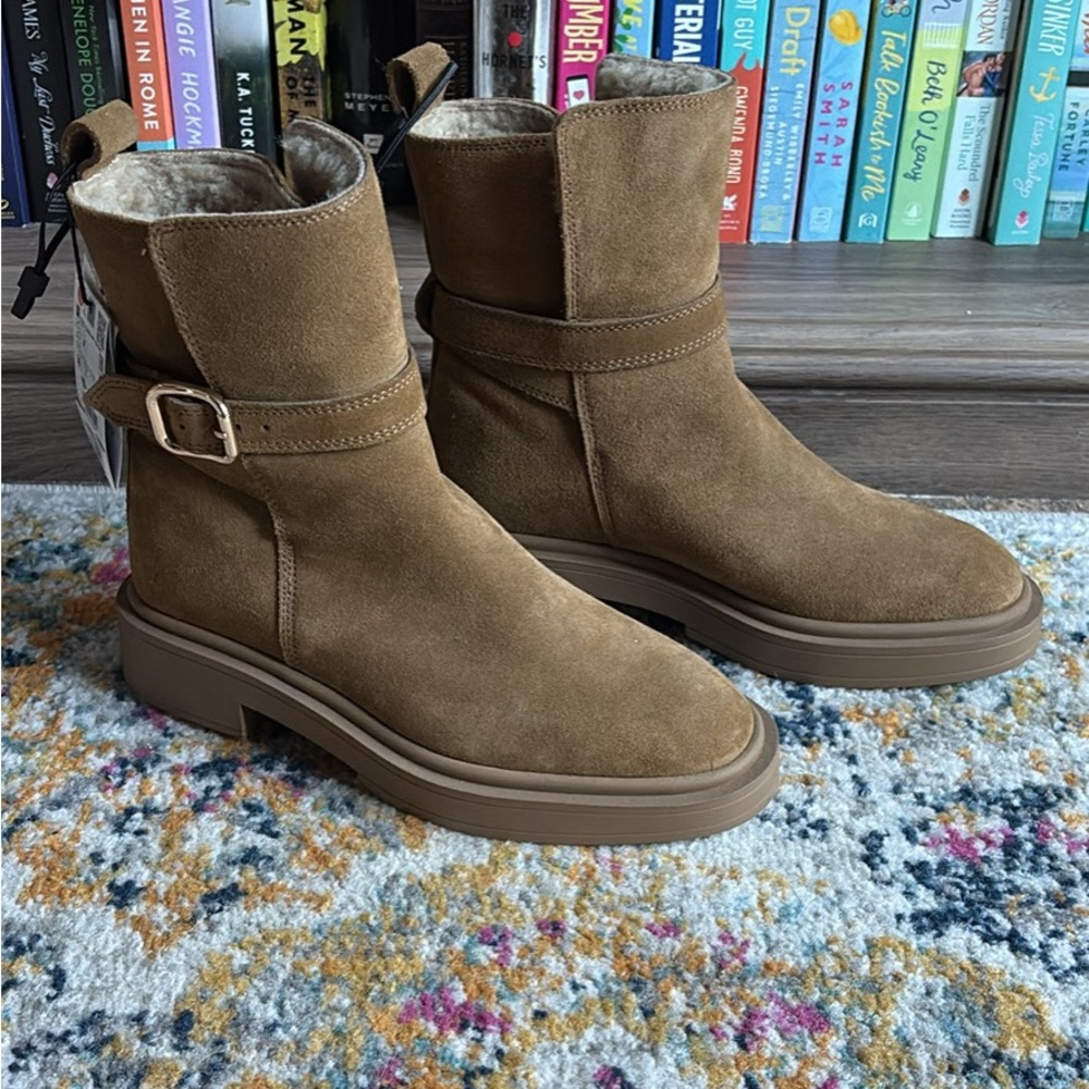 Women's Zara Tan Suede Boots